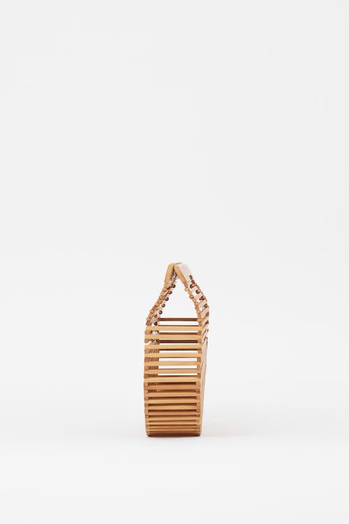 Cult Gaia Brown Bamboo Ark Bag