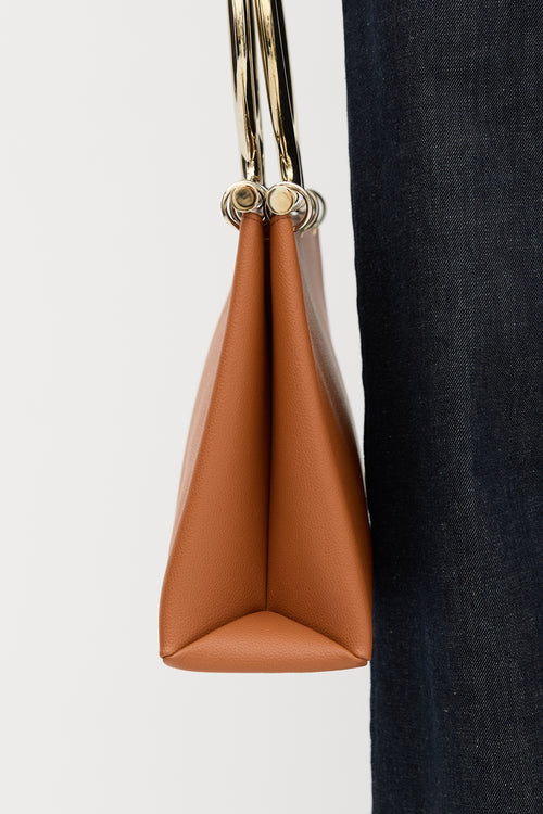 Leather Rose Briefcase Bag