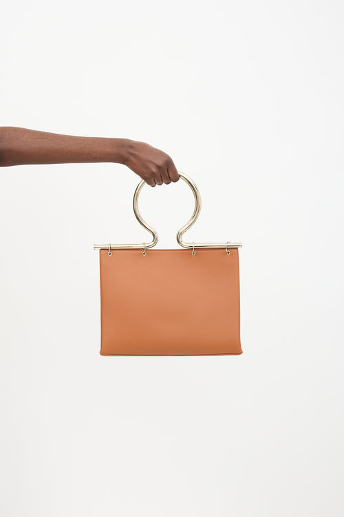 Leather Rose Briefcase Bag