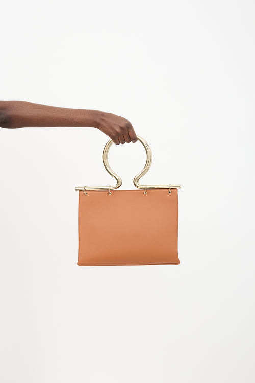 Leather Rose Briefcase Bag