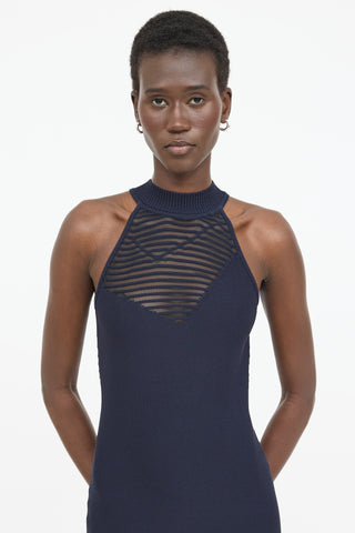 Cushnie et Ochs Knit Sleeveless Halter Dress