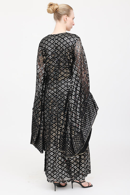 VSP Archive Sequin Mesh Gown