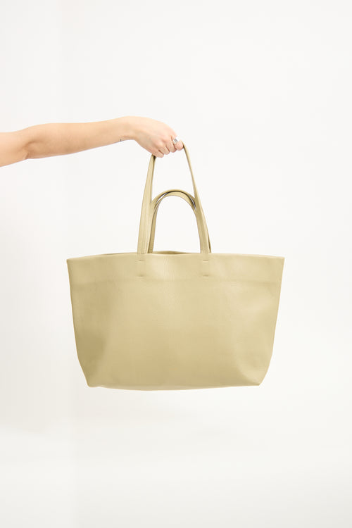 Cuyana Sage Green Leather Classic Easy Tote