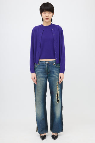 Dolce & Gabbana 2001 Distressed Safety Pin Jeans