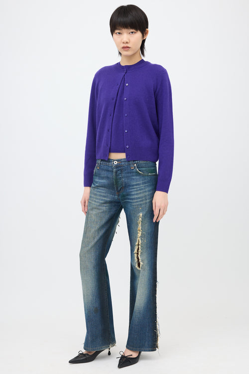 Dolce & Gabbana 2001 Distressed Safety Pin Jeans