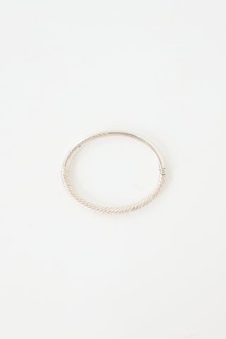 David Yurman Sterling Silver Sculpted Cable Bangle