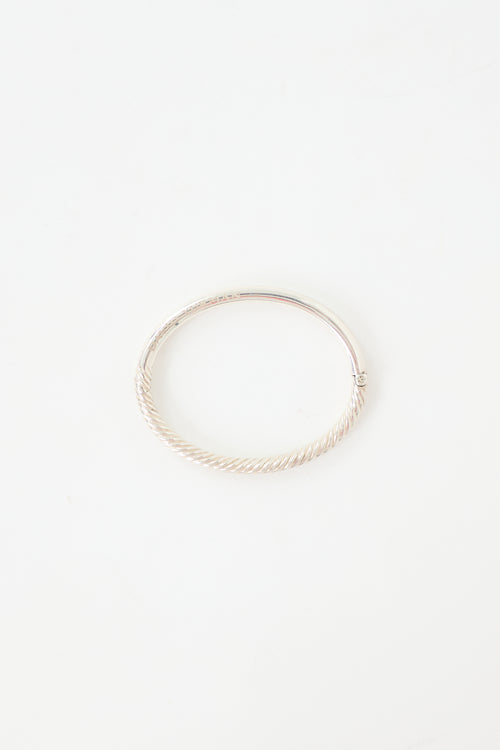 David Yurman Sterling Silver Sculpted Cable Bangle