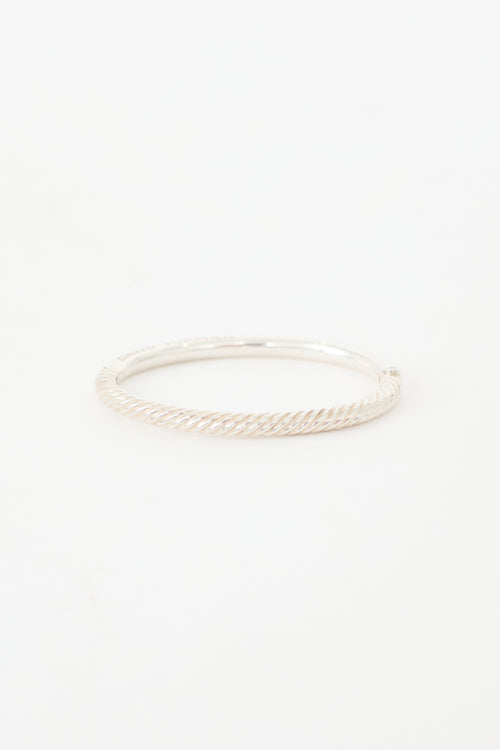 David Yurman Sterling Silver Sculpted Cable Bangle