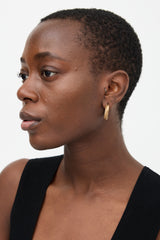 Bottega Veneta Gold Vermeil Rope Twist Hoop Earrings