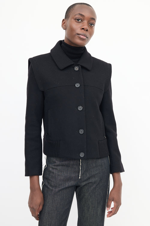 Derek Lam Black Wool & Cashmere Jacket