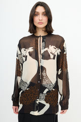 Dolce & Gabbana Fall 2002 Silk Print Blouse