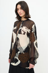Dolce & Gabbana Fall 2002 Silk Print Blouse