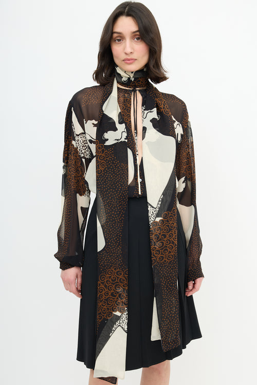 Dolce & Gabbana Fall 2002 Silk Print Blouse