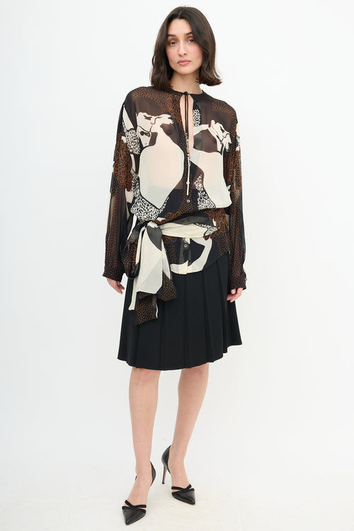 Dolce & Gabbana Fall 2002 Silk Print Blouse