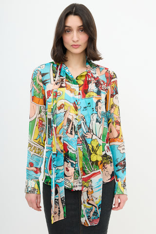 Dolce & Gabbana Spring 2004 Silk Pop Art Shirt
