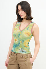 Dolce & Gabbana D&G Mesh Tie Dye Top