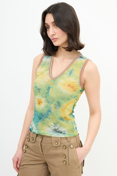 Dolce & Gabbana D&G Mesh Tie Dye Top