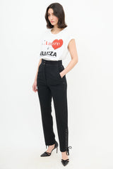 Dolce & Gabbana Lace Cuff Straight Trouser