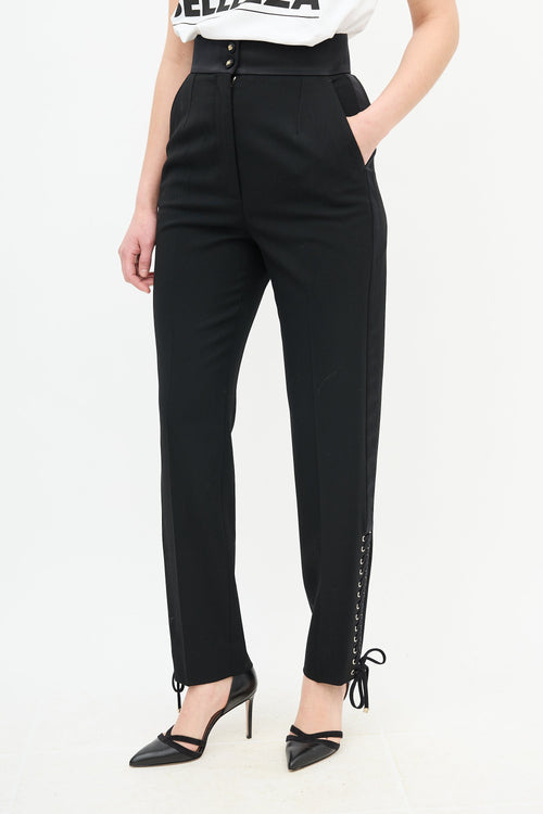 Dolce & Gabbana Lace Cuff Straight Trouser