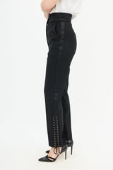 Dolce & Gabbana Lace Cuff Straight Trouser