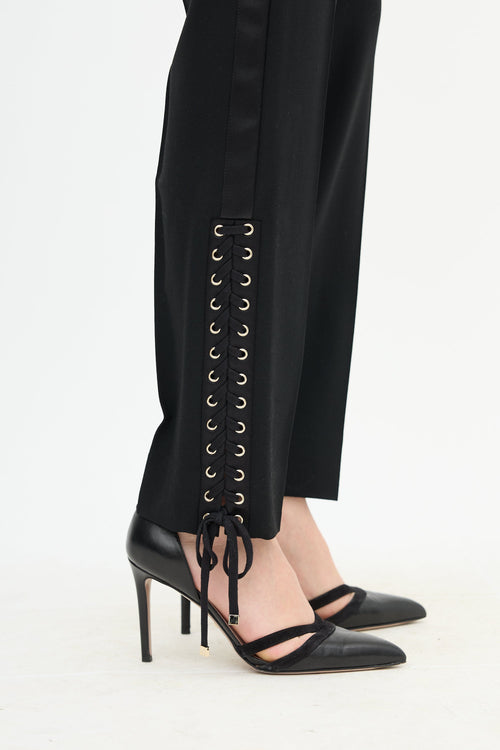 Dolce & Gabbana Lace Cuff Straight Trouser