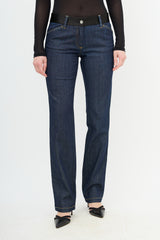 Dolce & Gabbana Satin Trim Slim Leg Jeans