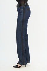 Dolce & Gabbana Satin Trim Slim Leg Jeans