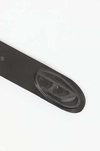 Diesel Leather Logo Belt
