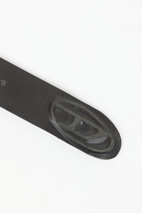 Diesel Leather Logo Belt