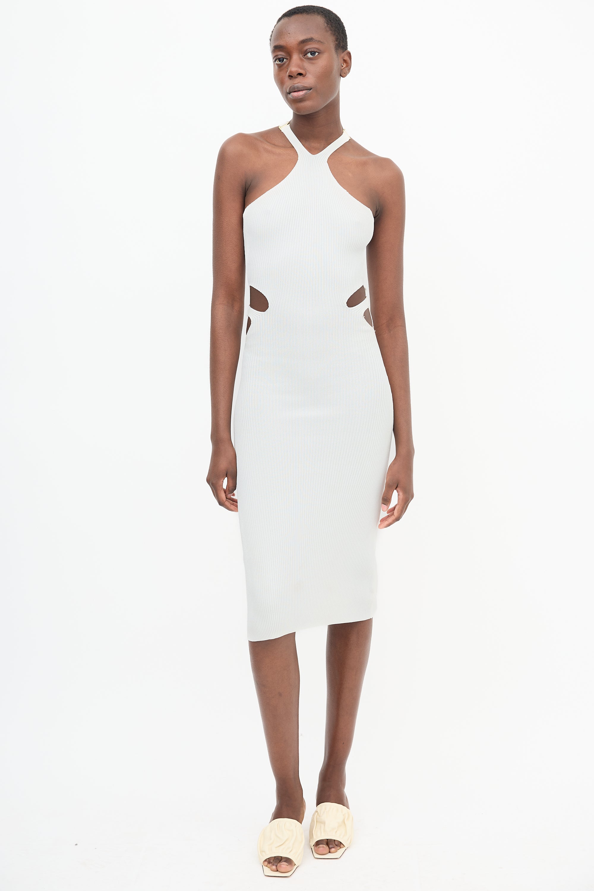 Dion Lee // White Lustrate Fork Dress VSP Consignment Dion Lee // White Lustrate Fork Dress VSP Consignment
