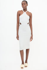 dion lee whitewash floating coil slip dress // White Lustrate Fork – VSP Consignment Plunge neckline Select Shoes Size:43 semi prom dress Handcrafted Double Monk Dark