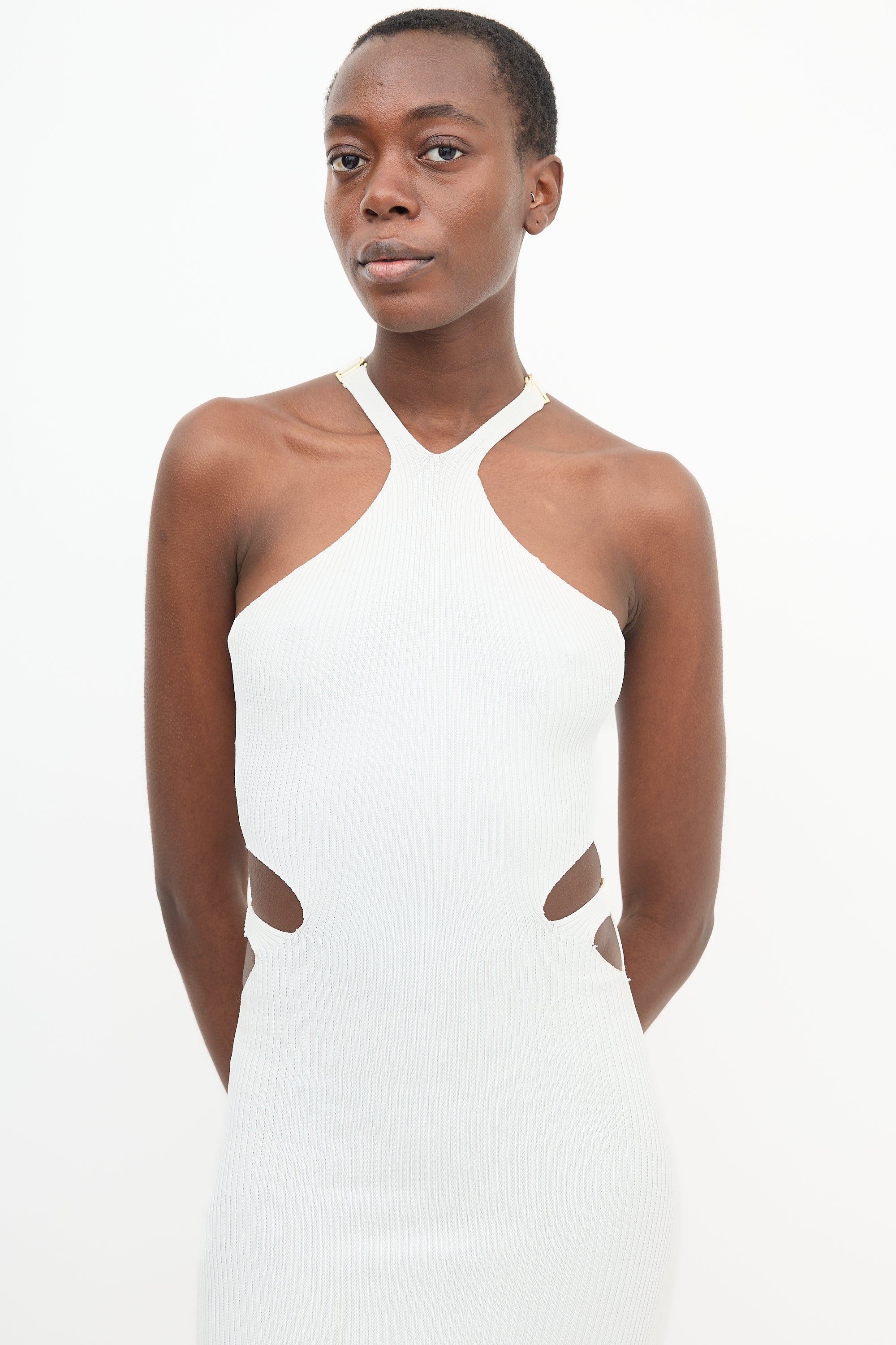 Dion Lee // White Lustrate Fork Dress VSP Consignment Dion Lee // White Lustrate Fork Dress VSP Consignment