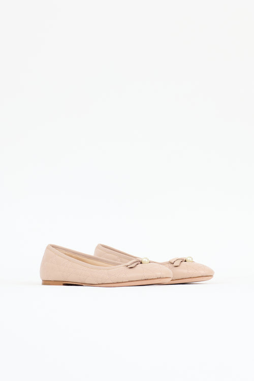 Dior Cannage Quilted Leather Flat