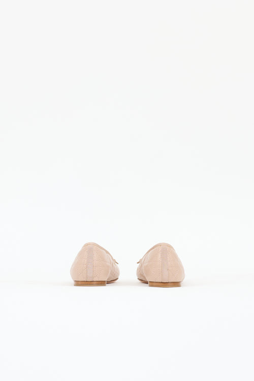 Dior Cannage Quilted Leather Flat