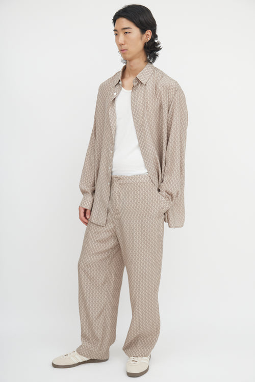 Dior Silk Diamond Monogram Trouser