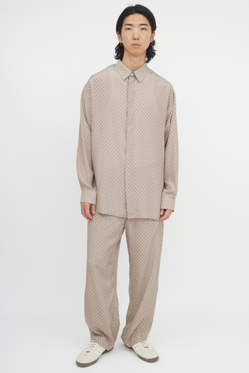 Dior Silk Diamond Monogram Shirt