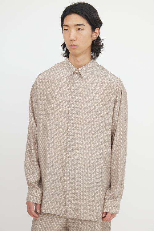 Dior Silk Diamond Monogram Shirt