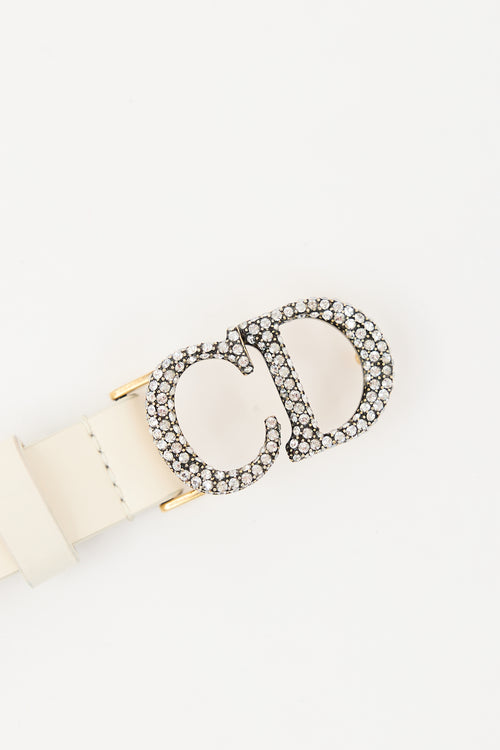 Dior Leather Crystal CD Belt