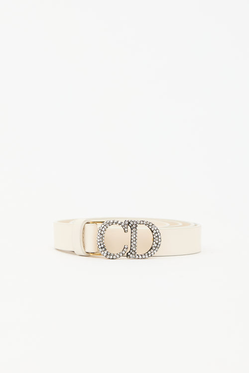 Dior Leather Crystal CD Belt