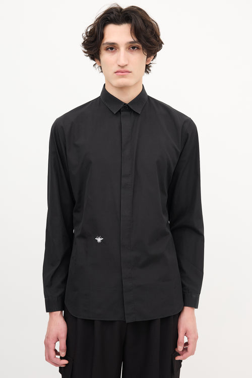 Dior Black Embroidered Logo Shirt