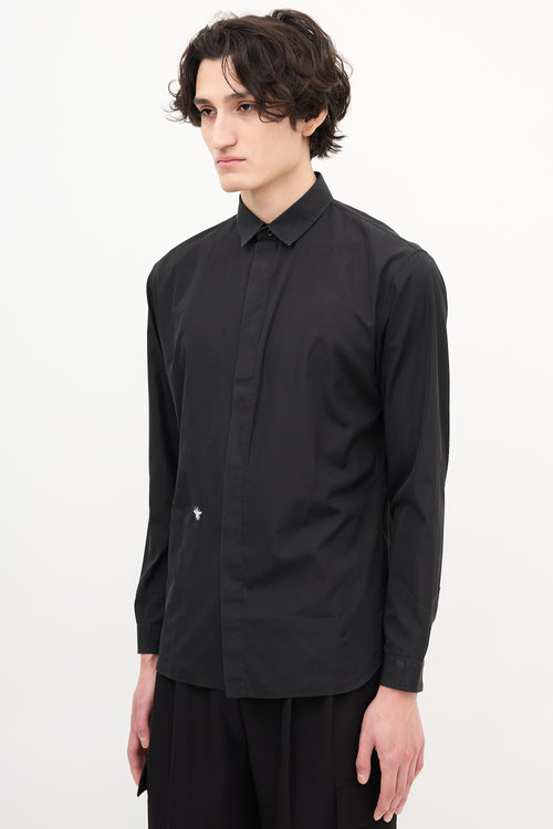 Dior Black Embroidered Logo Shirt