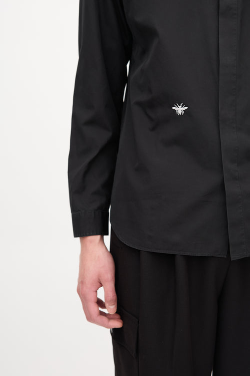 Dior Black Embroidered Logo Shirt