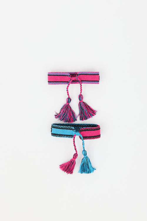 Dior Woven J'Adior Logo 2pc Bracelet