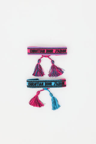 Dior Woven J'Adior Logo 2pc Bracelet