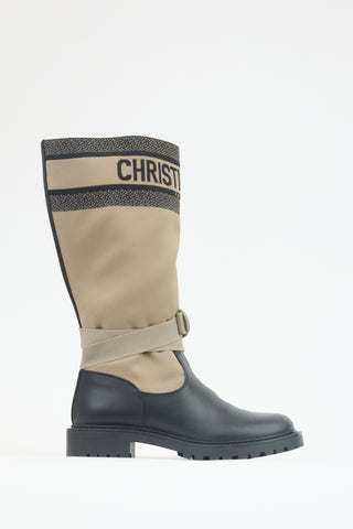 Dior Leather & Canvas D-Major Boot