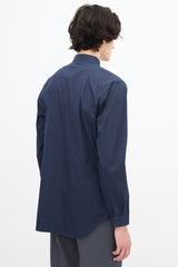 Dior Navy Mesh Striped Placket Shirt