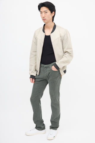 Dior Sage Green Straight Leg Jeans