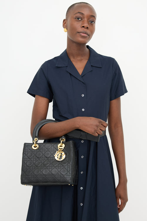 Dior 1997 Leather Medium Lady Dior Bag