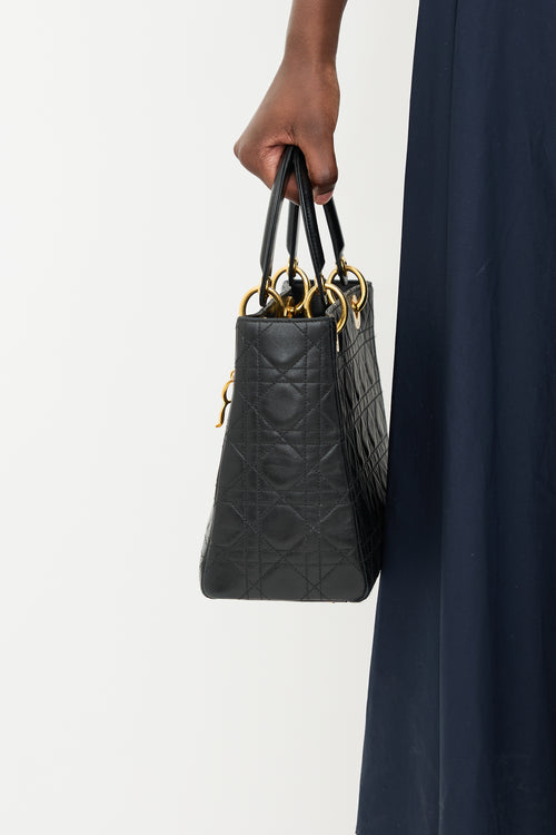 Dior 1997 Leather Medium Lady Dior Bag