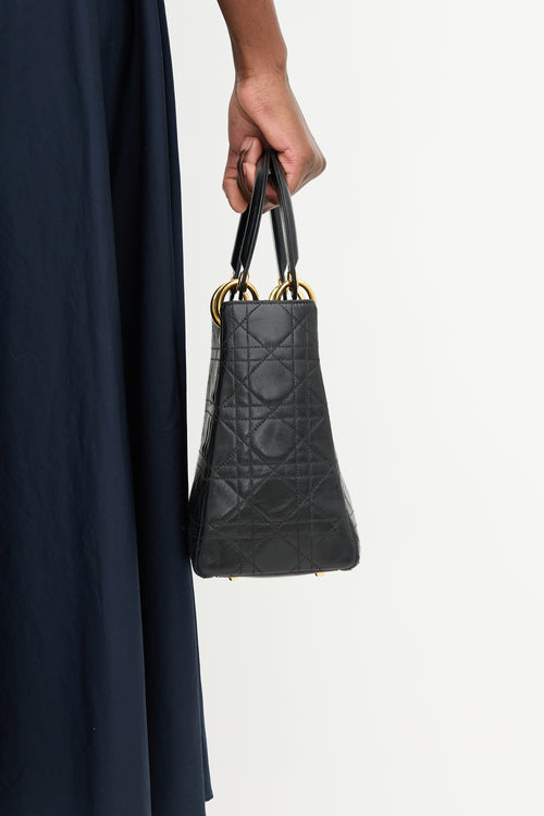 Dior 1997 Leather Medium Lady Dior Bag